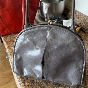 HOBO Gray Leather Bag